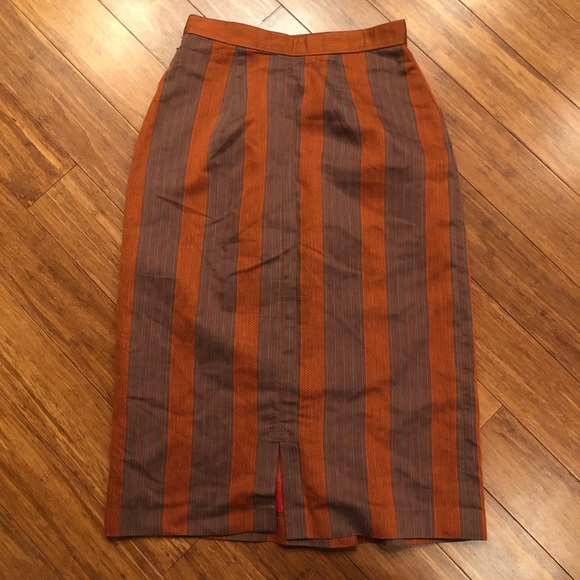 LEE YONGYUL (Korean brand) striped midi skirt - Picture 5 of 6